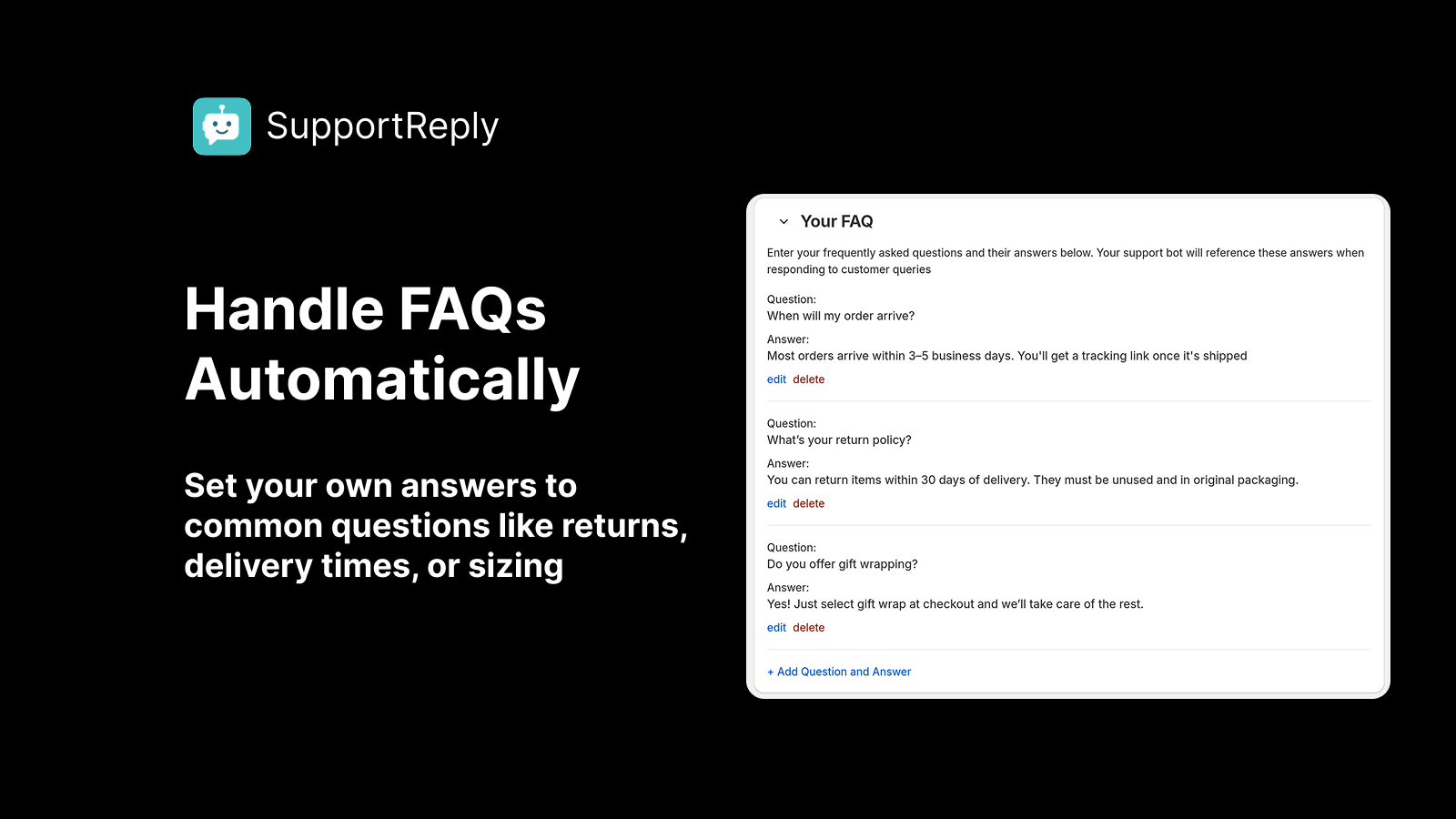 Handle FAQs Automatically