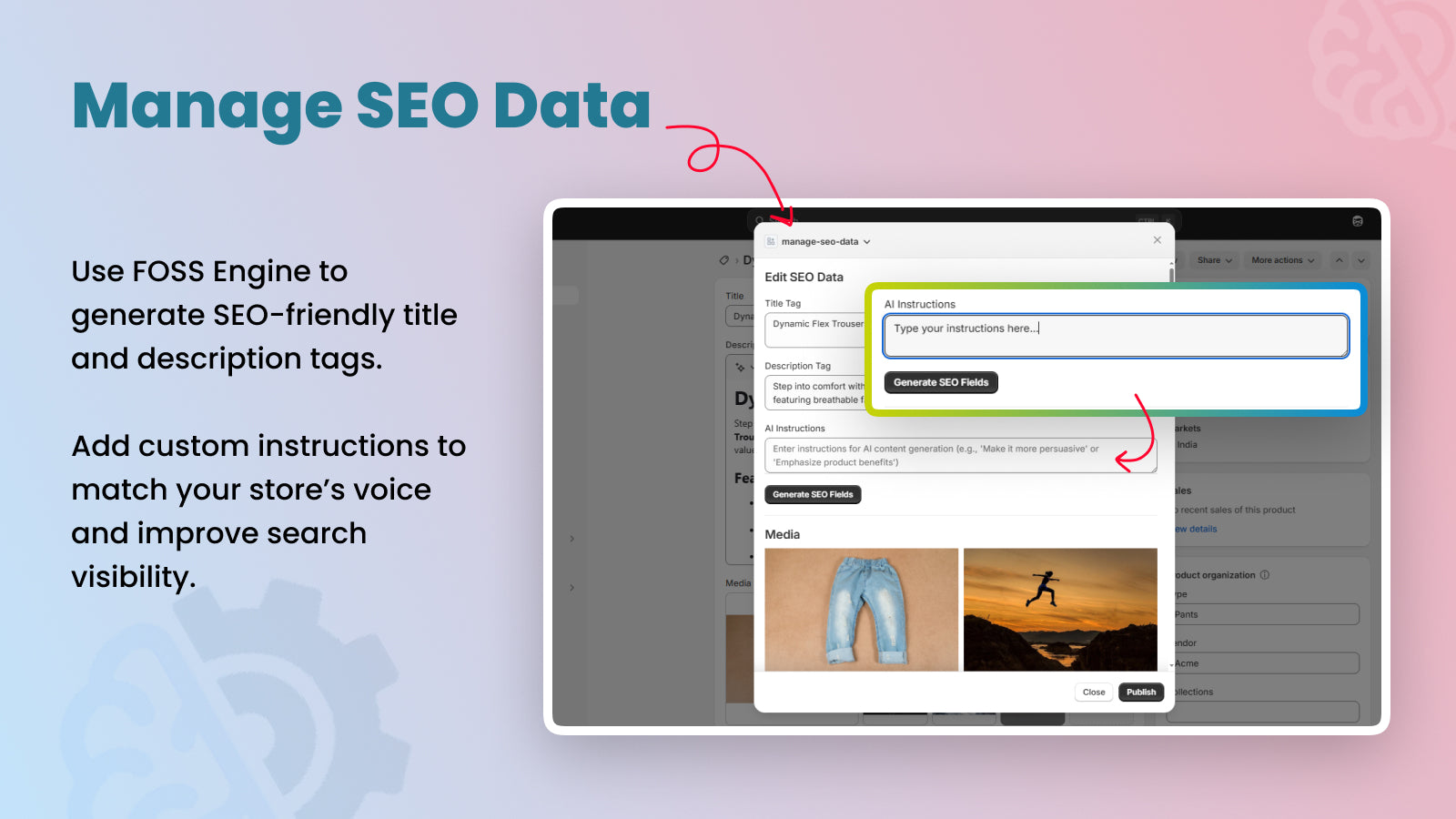 Generate SEO optimized meta title and description, and ALT text