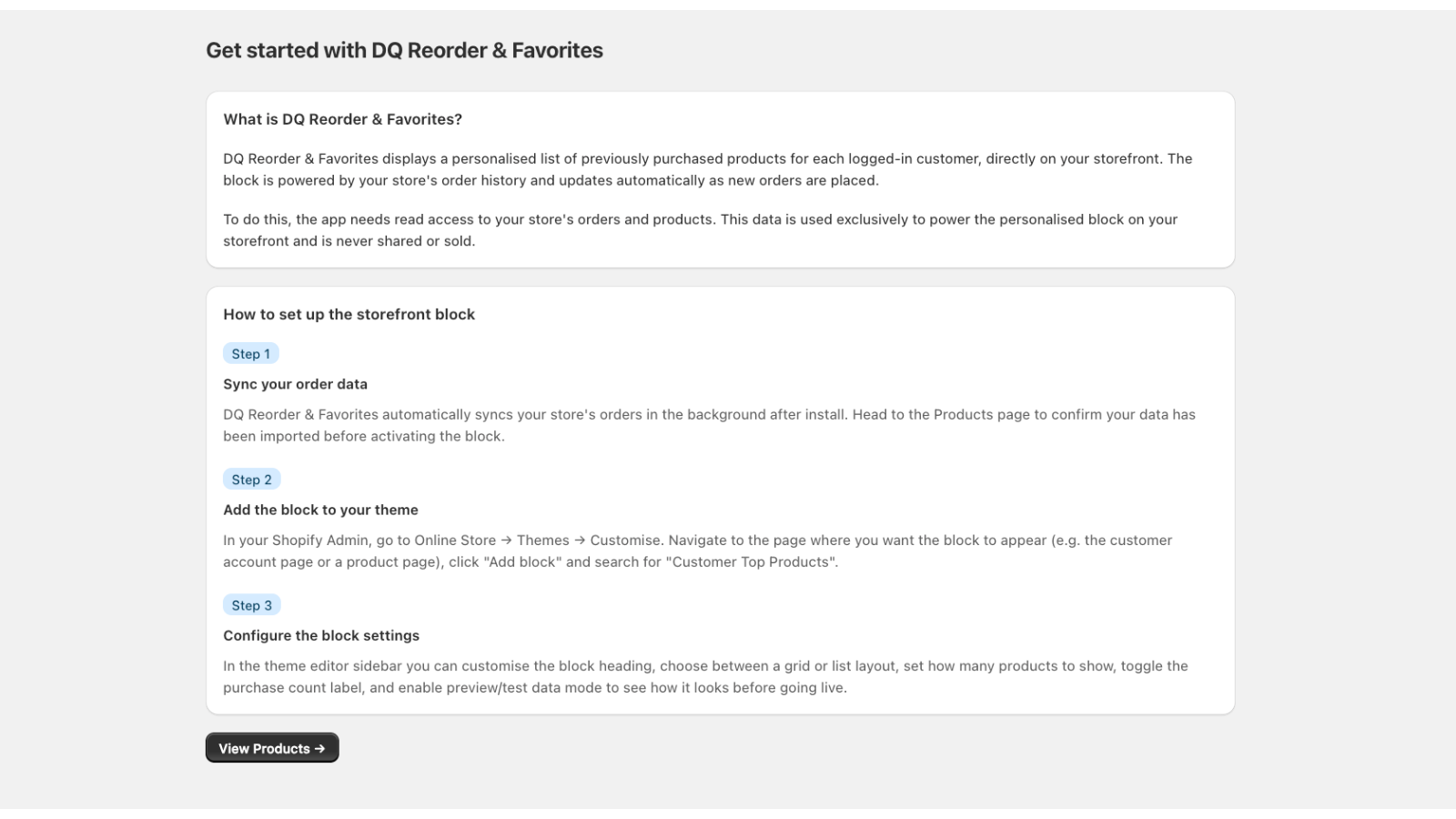 App information