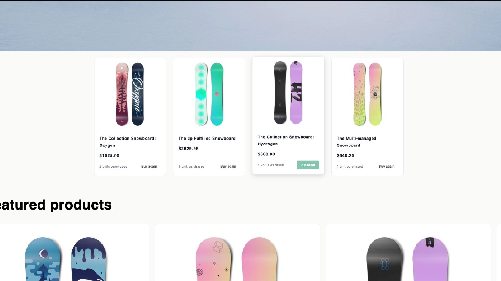 Buy again button