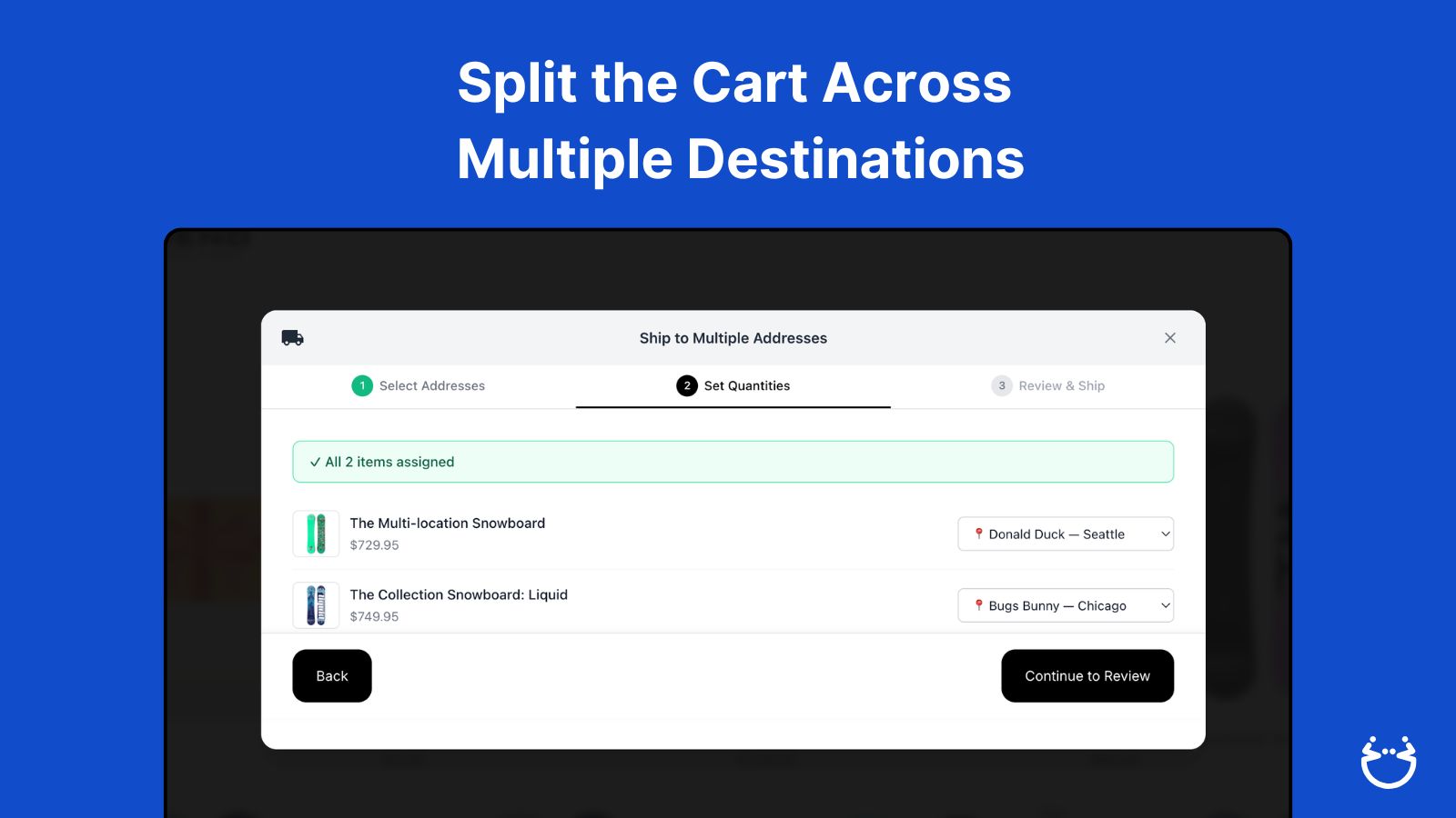 multi address shipping checkout