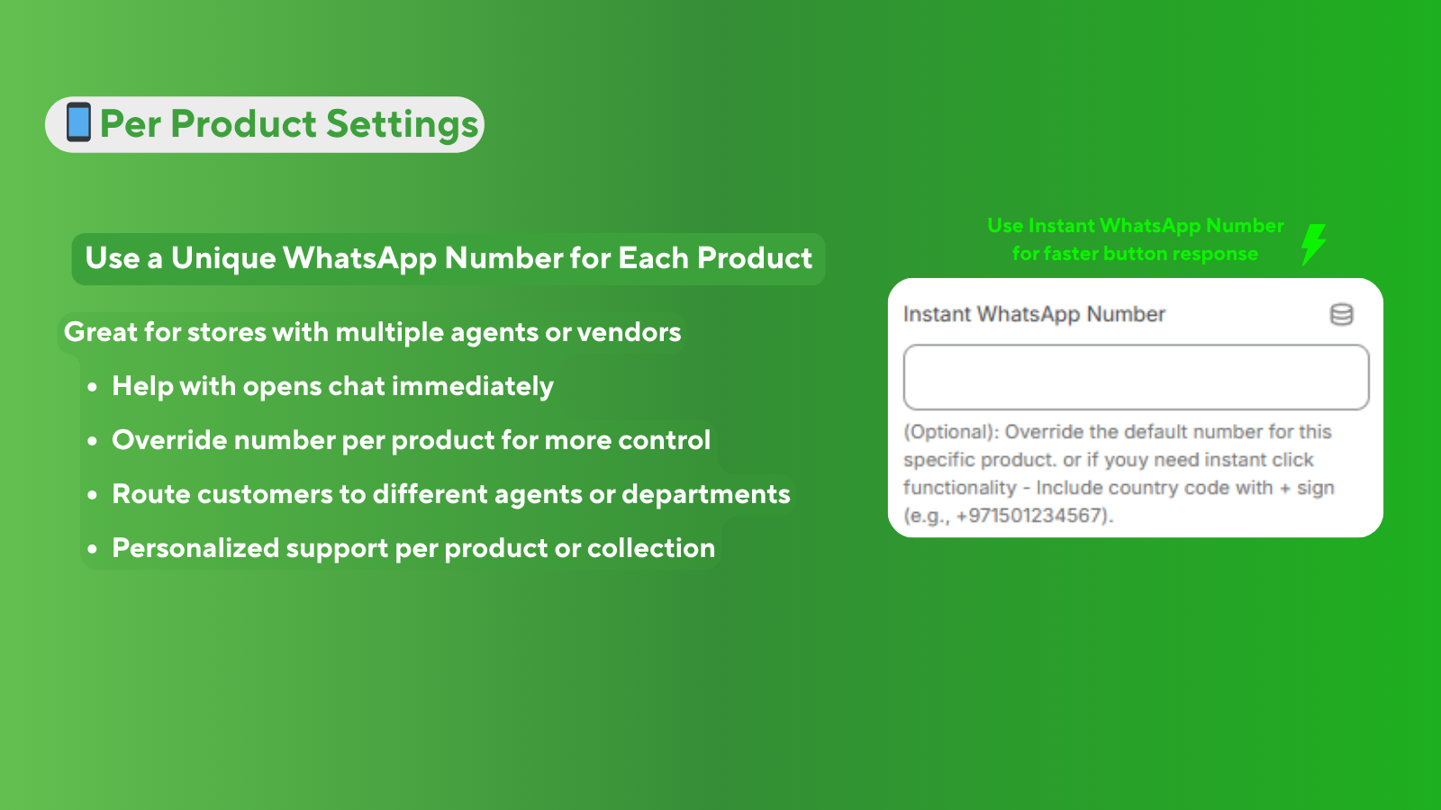 Per Product Settings - CA: WhatsApp Order Button