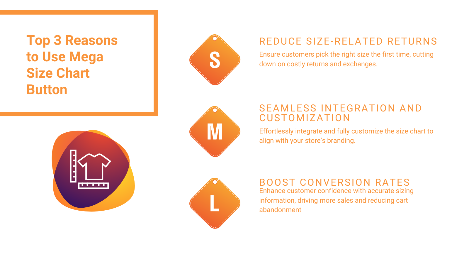 Mega Size Chart Button - Ensure customers pick the right size