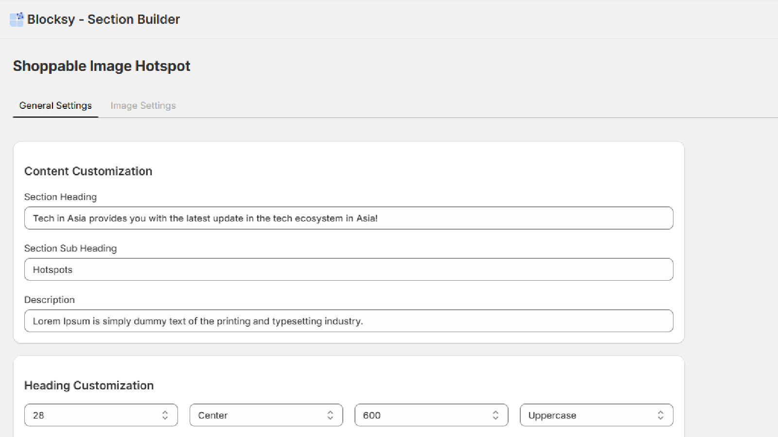 Blocksy Shoppable Image Hotspot