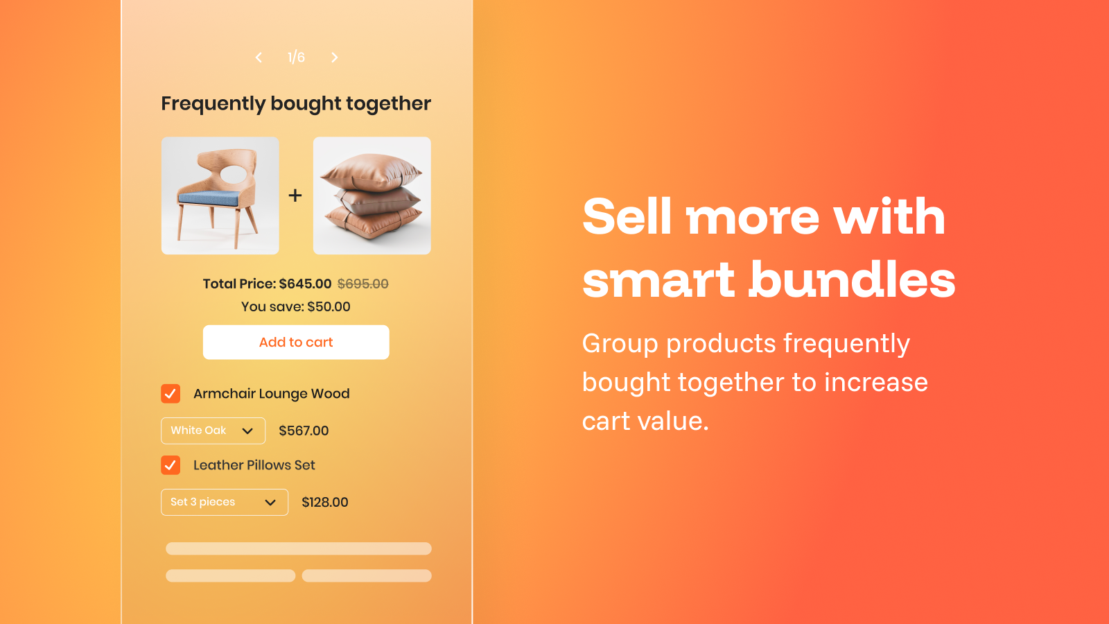 Sell more with smart bundles and frequently bought together