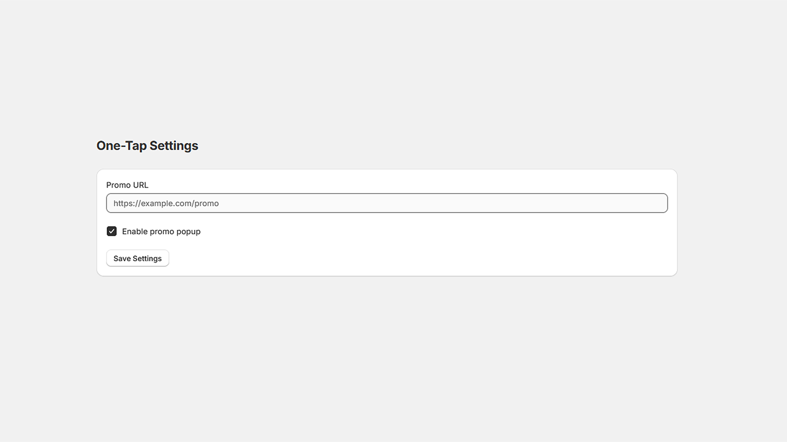 Customize your One-Tap settings and boost sales with promo popup