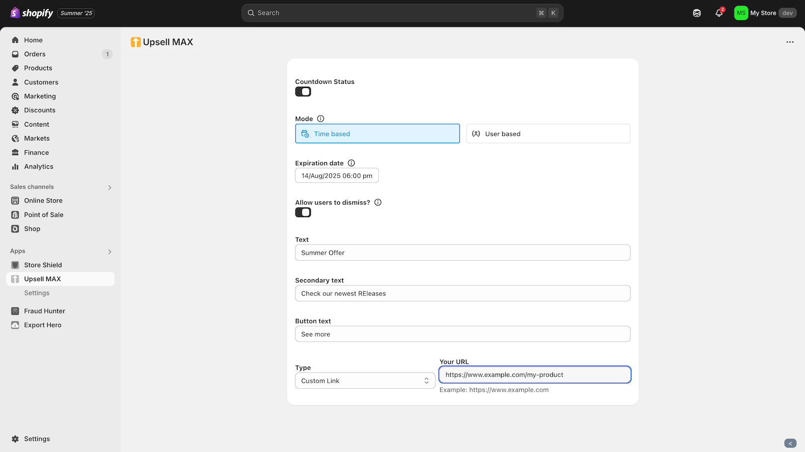 Easy to use customizable features