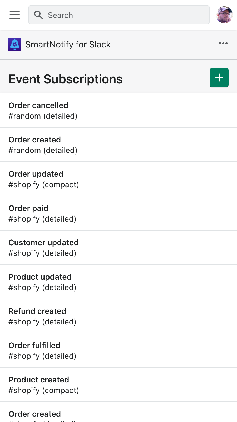 All your active subscriptions at a glance