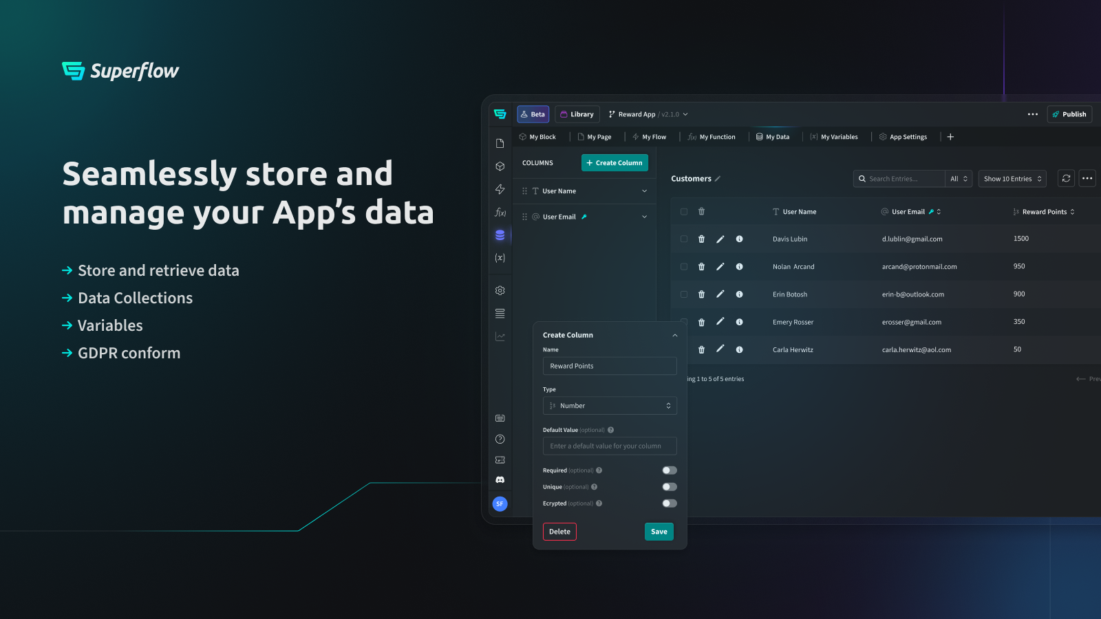 Build in Data Management