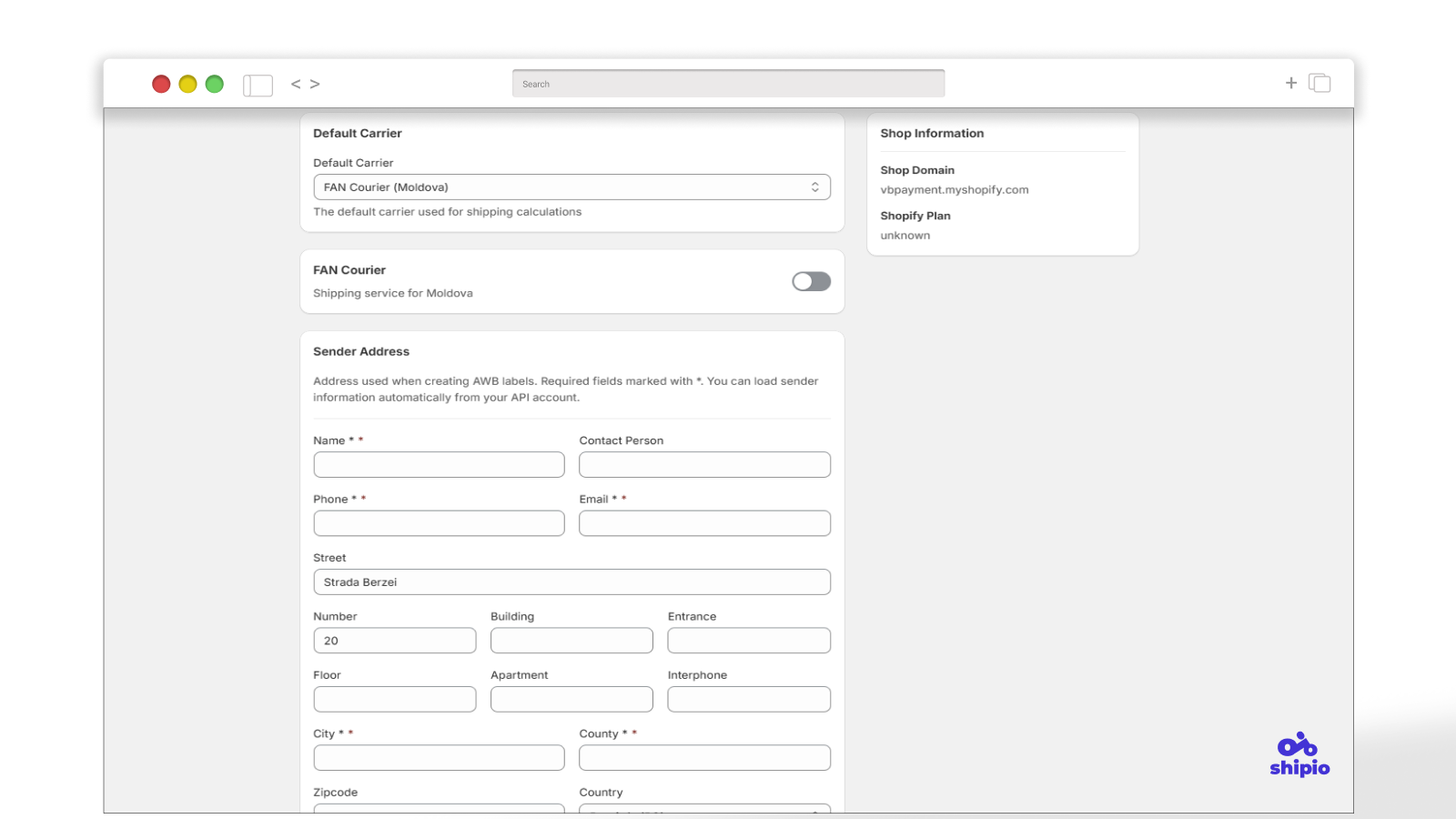 Shipio Today screenshot app present seettings 1