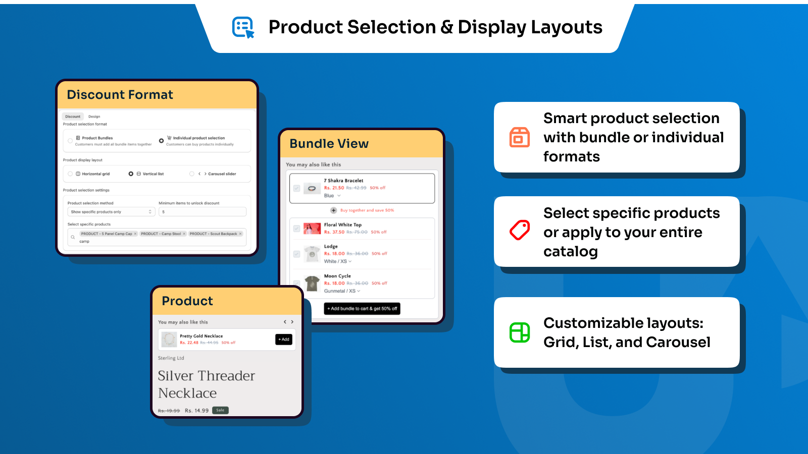 Product Section & Display Layout