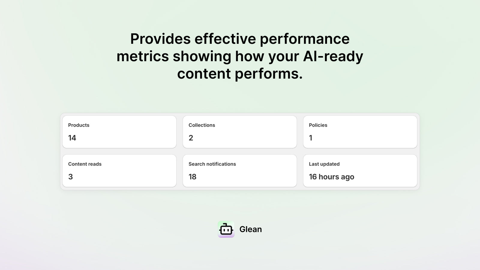 Glean AI dashboard analytics screenshoot