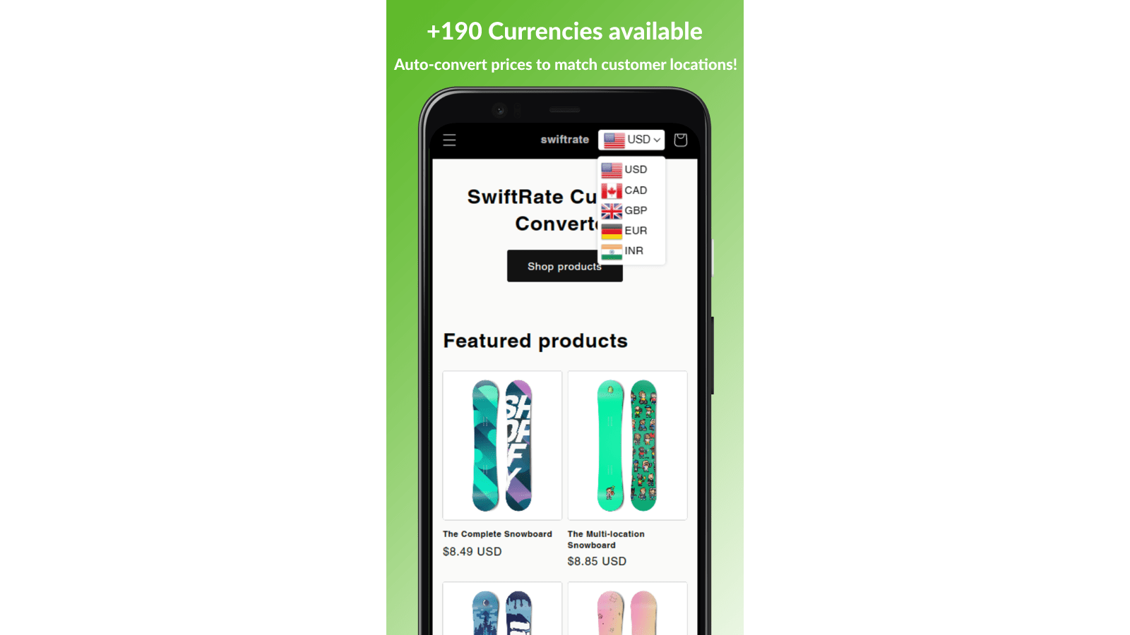 Currency converter mobile responsive