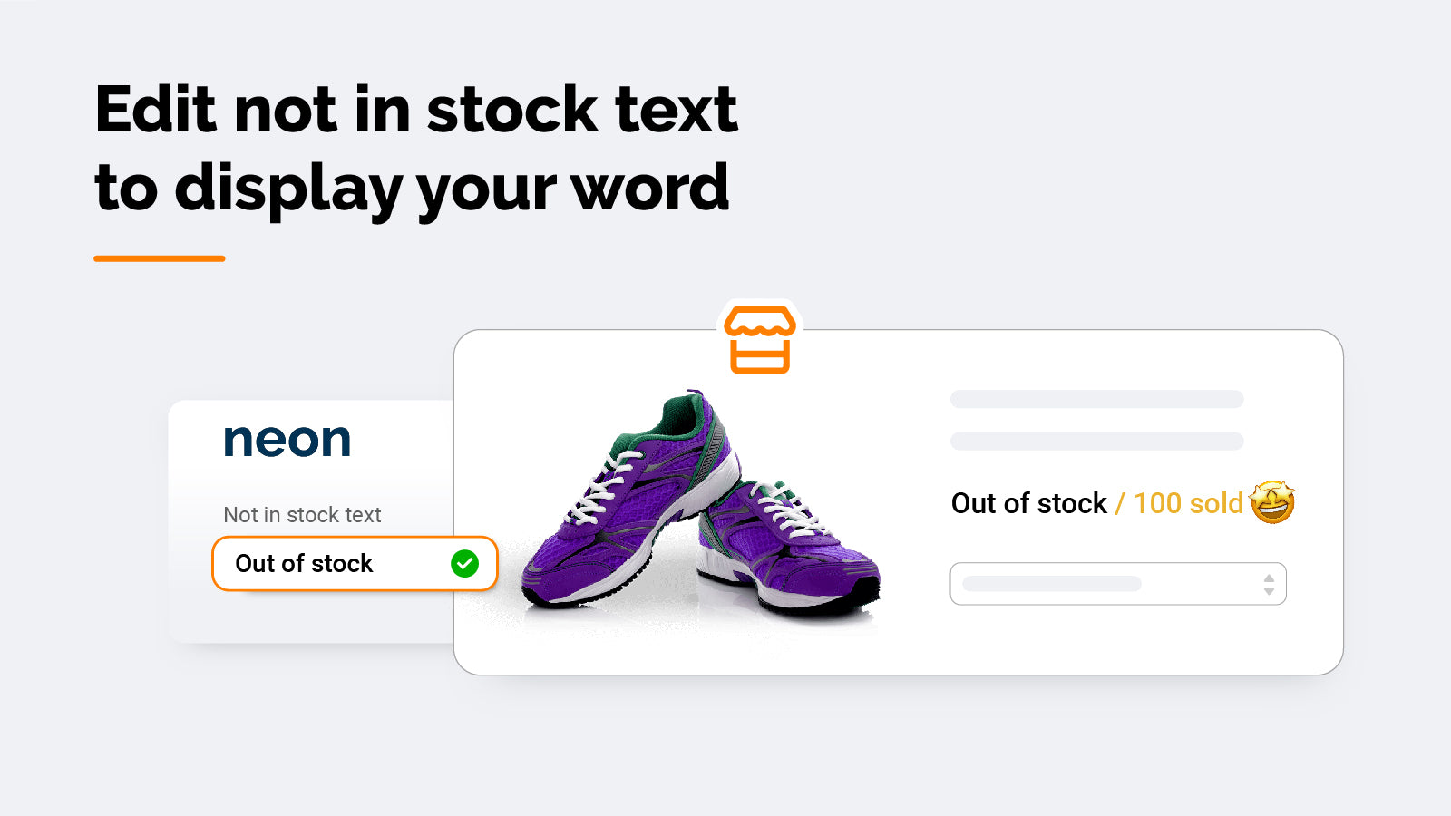 NEON snippet on store