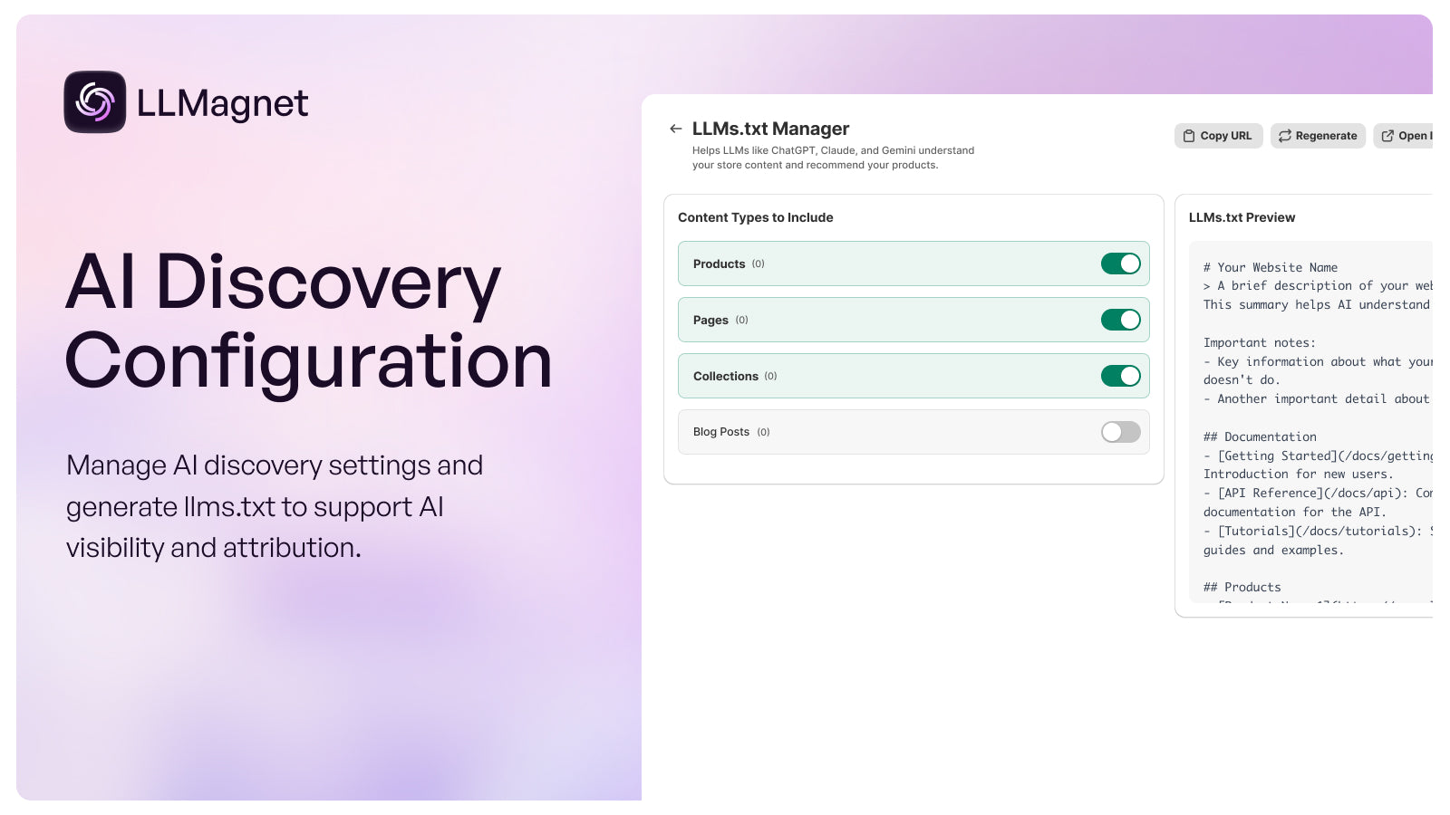 LLMagnet - generate llms txt file