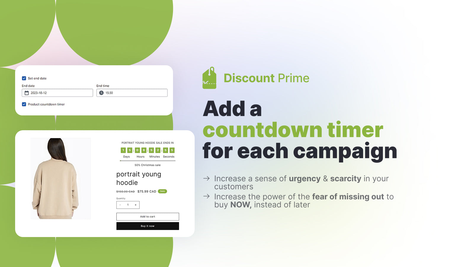 add a countdown timer for each campaign