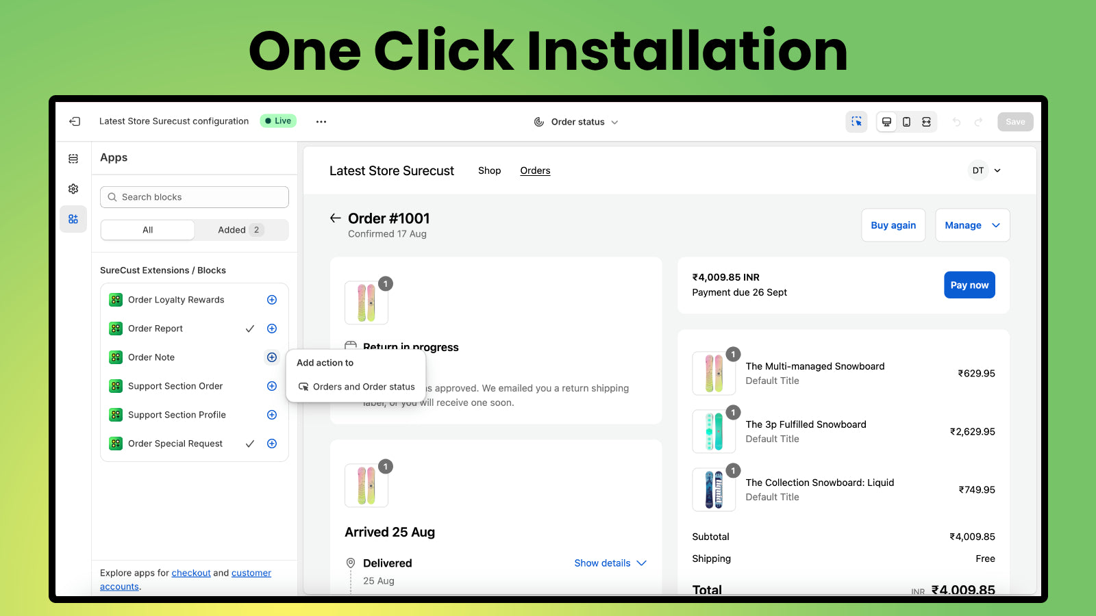 One Click Installation