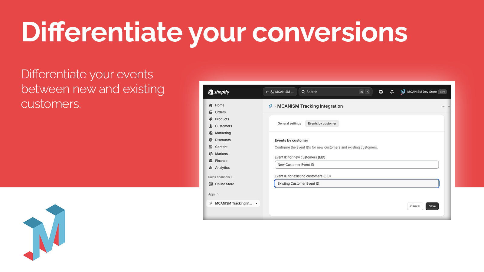 Differentiate your conversions between new and existing customer
