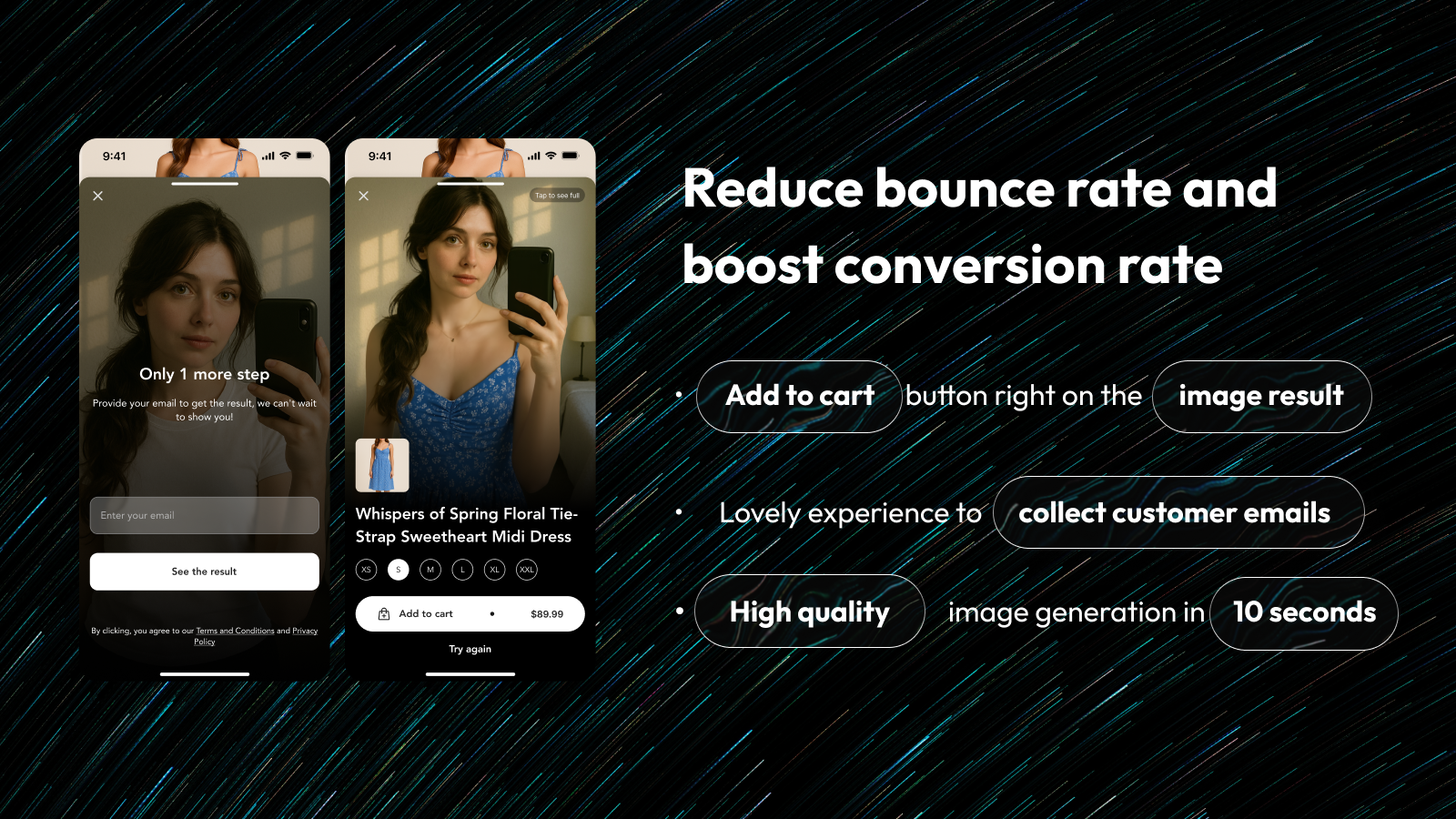 AI Virtual try-on interface for fashion brands