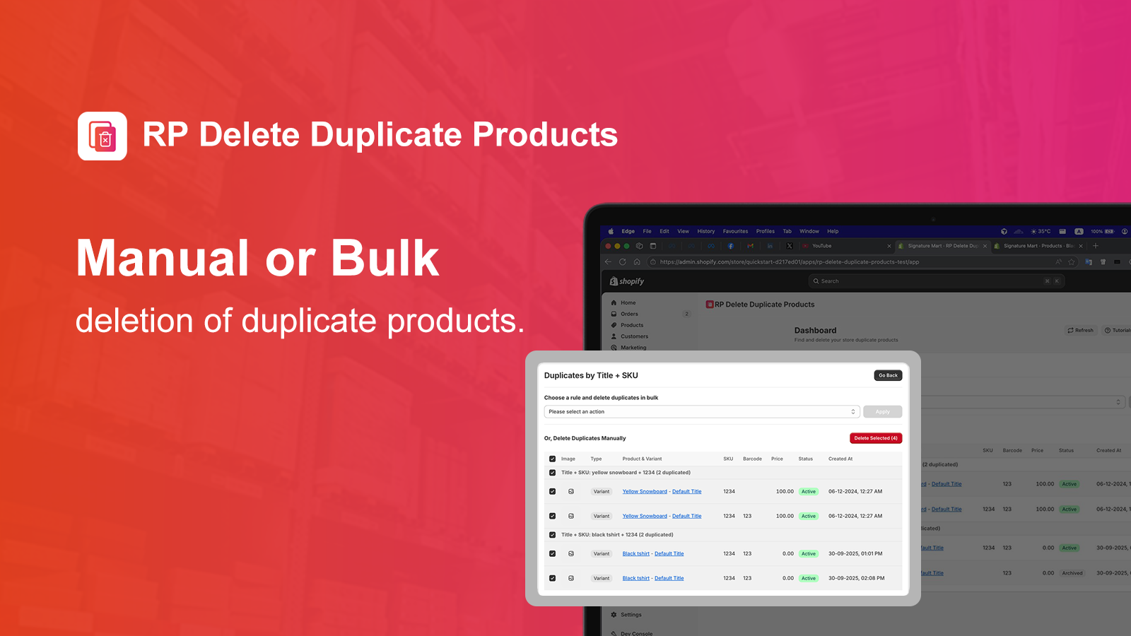 Maual or Bulk Delete