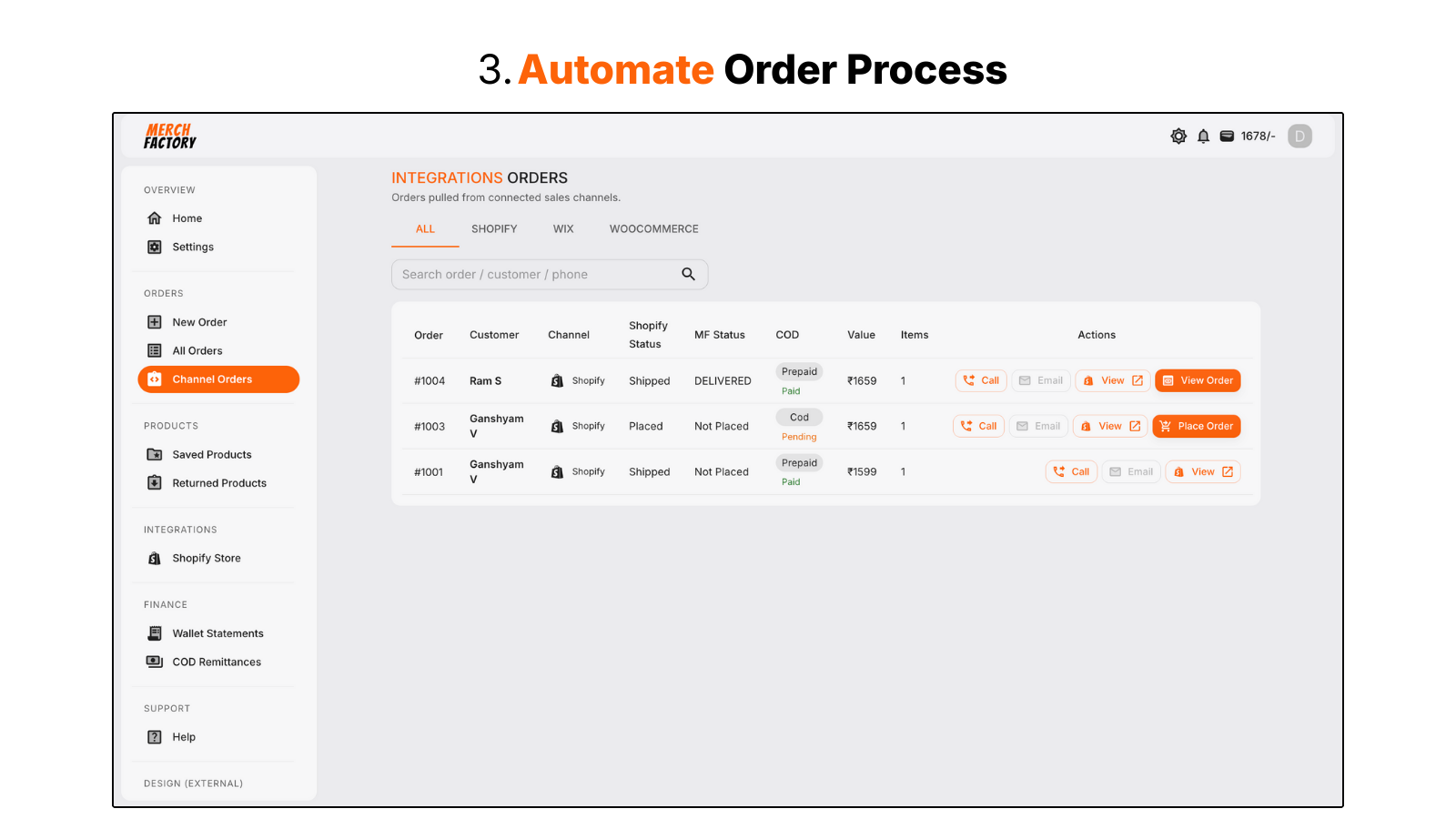 Automate Order Process