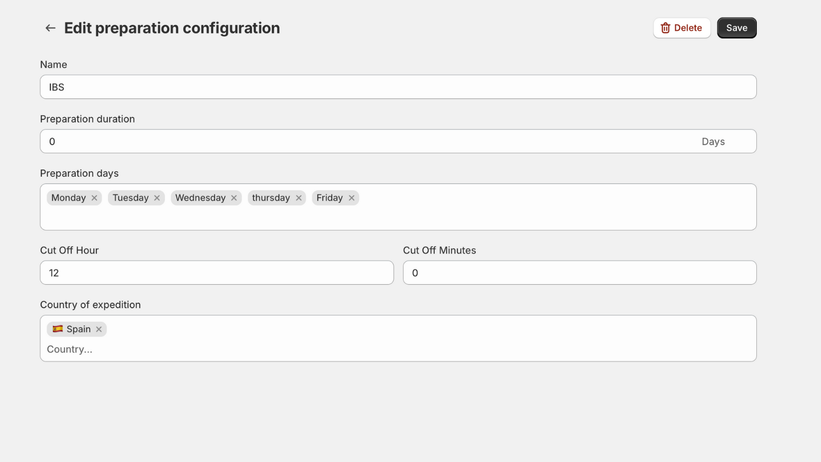 Admin - préparation