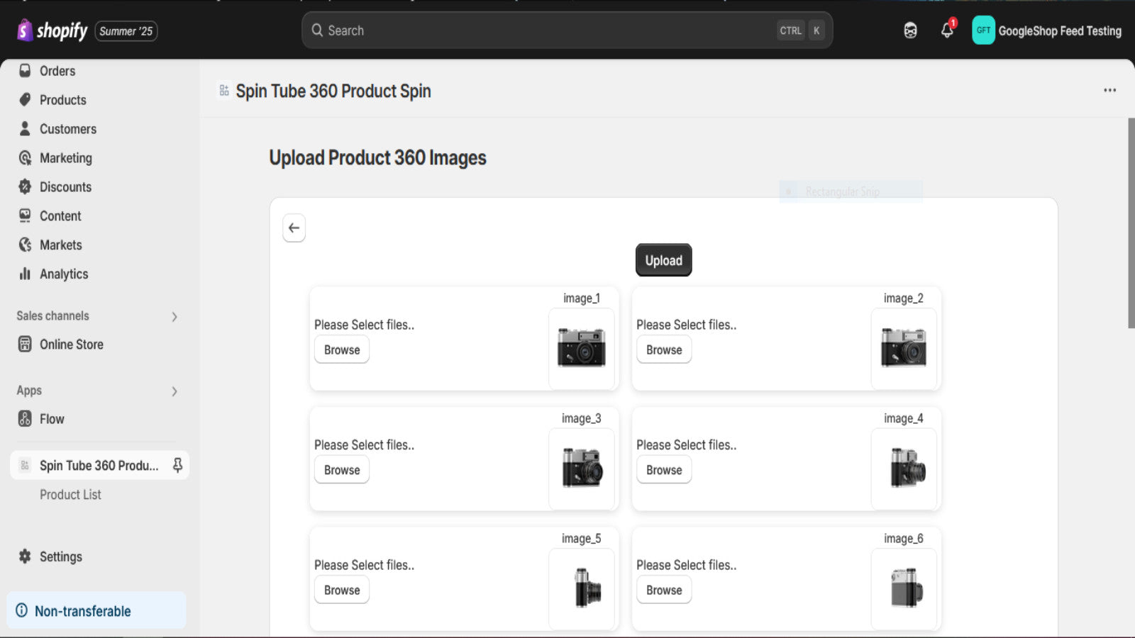 Select images with browse then upload by click "Upload" kindly.