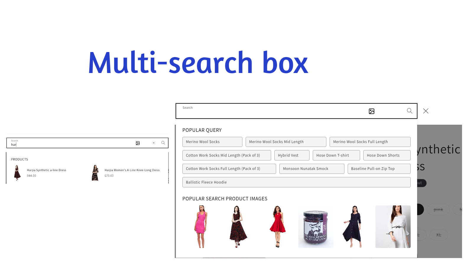 it is multi search box by query and images 