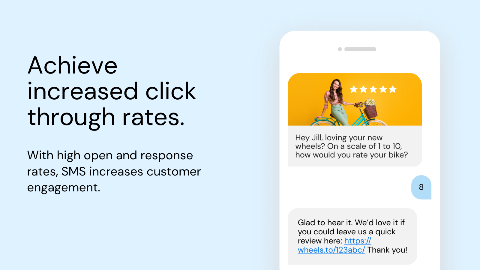 Increase SMS click through & open rates for text marketing ROI