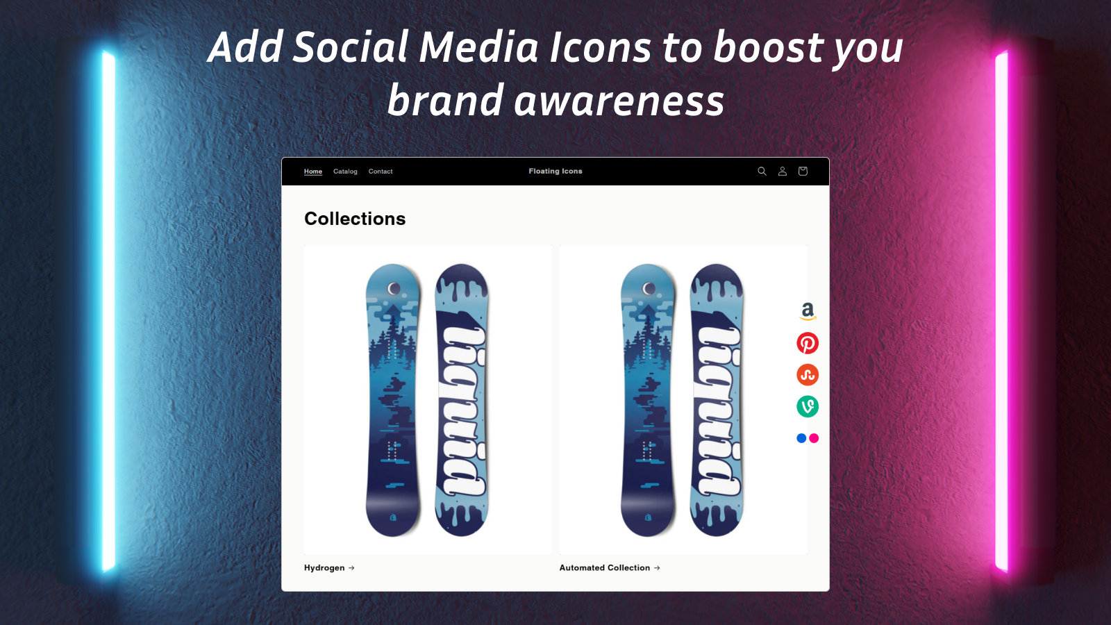 Add Social Media Icons to boost you brand awareness