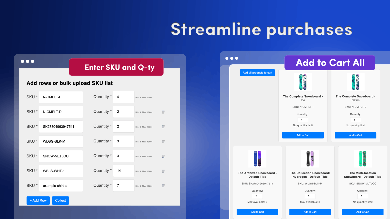 Streamline B2B purchases