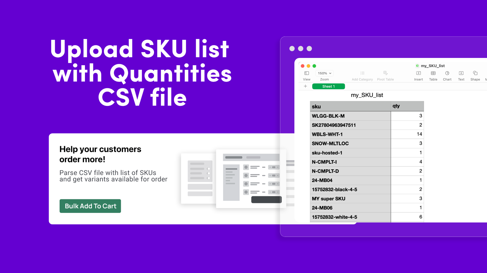 CSV file upload support