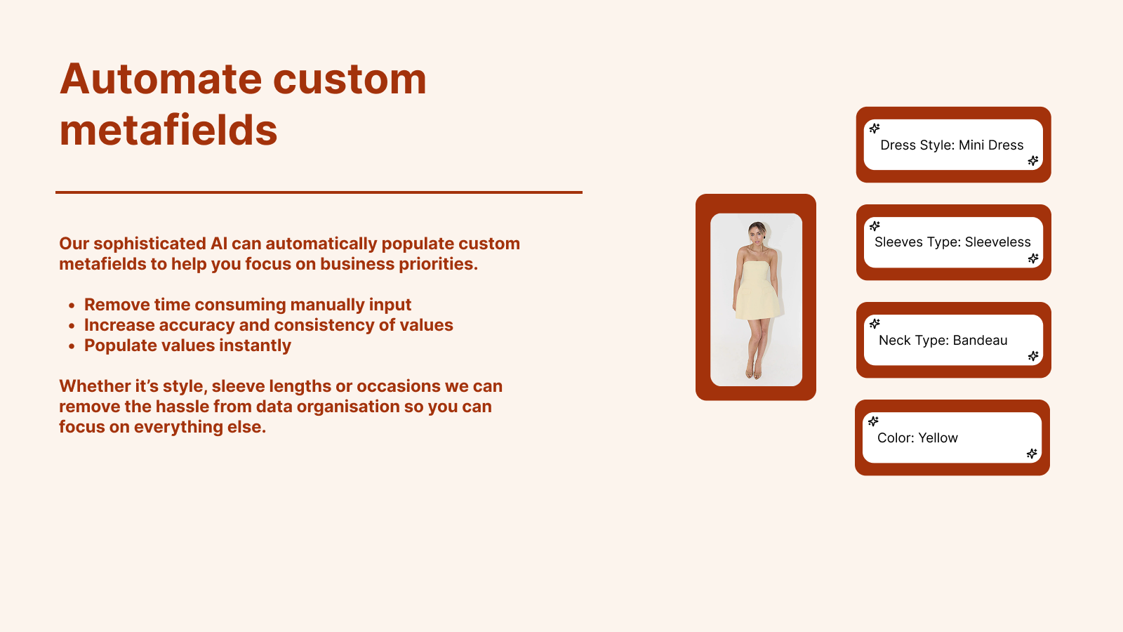 Automate custom metafields