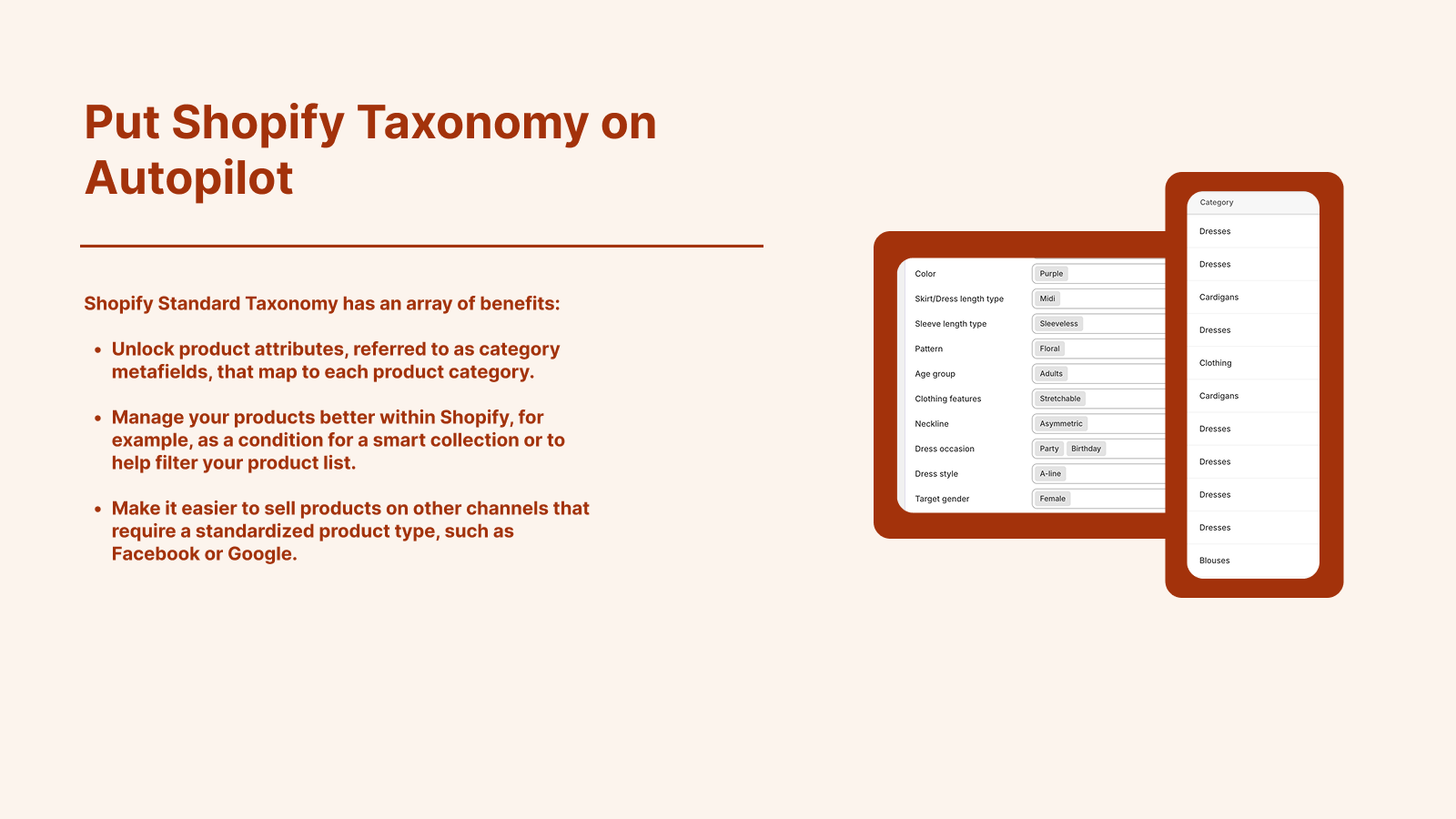 Put shopify taxonomy on autpilot