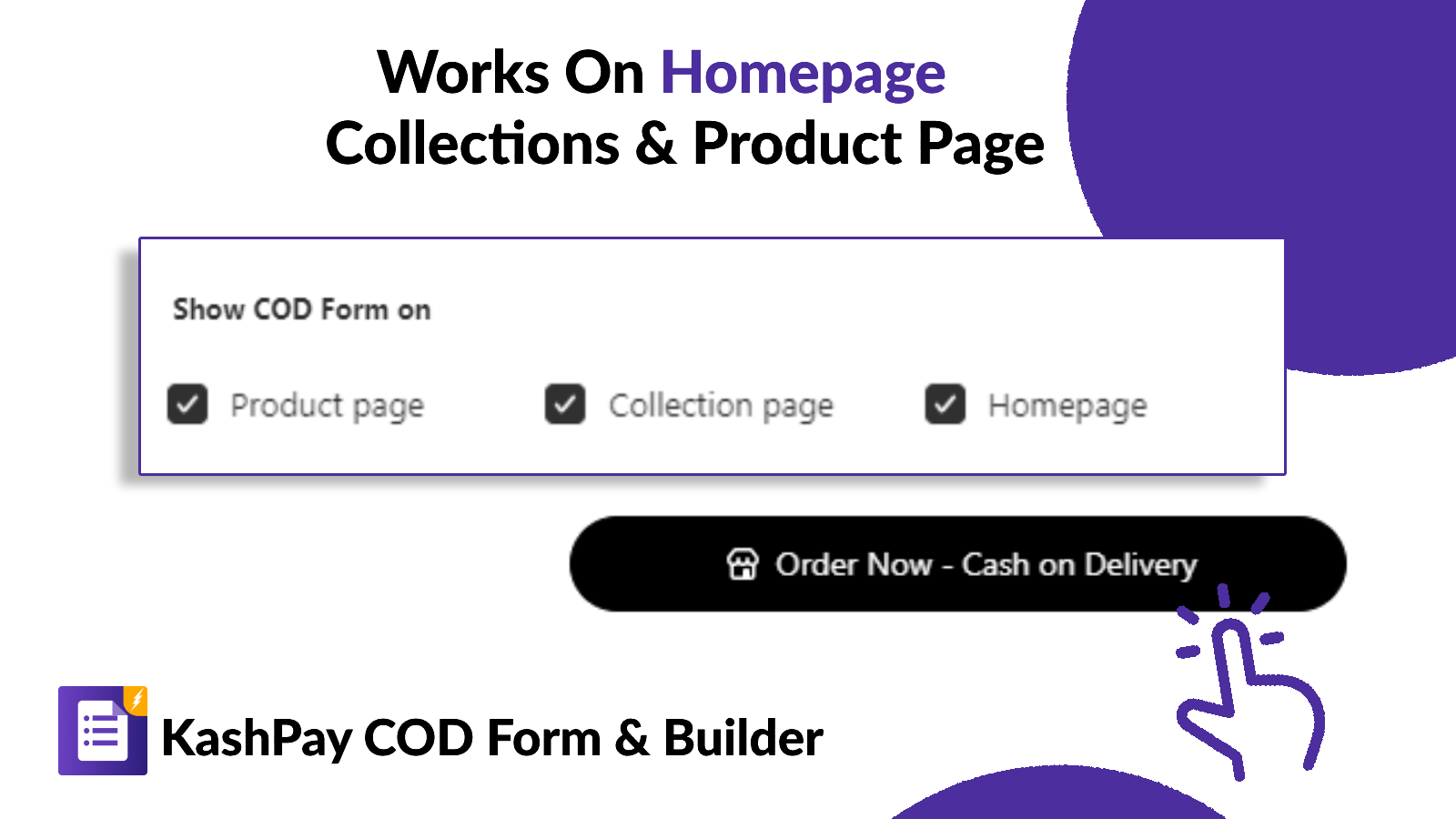 Cod form works on all pages