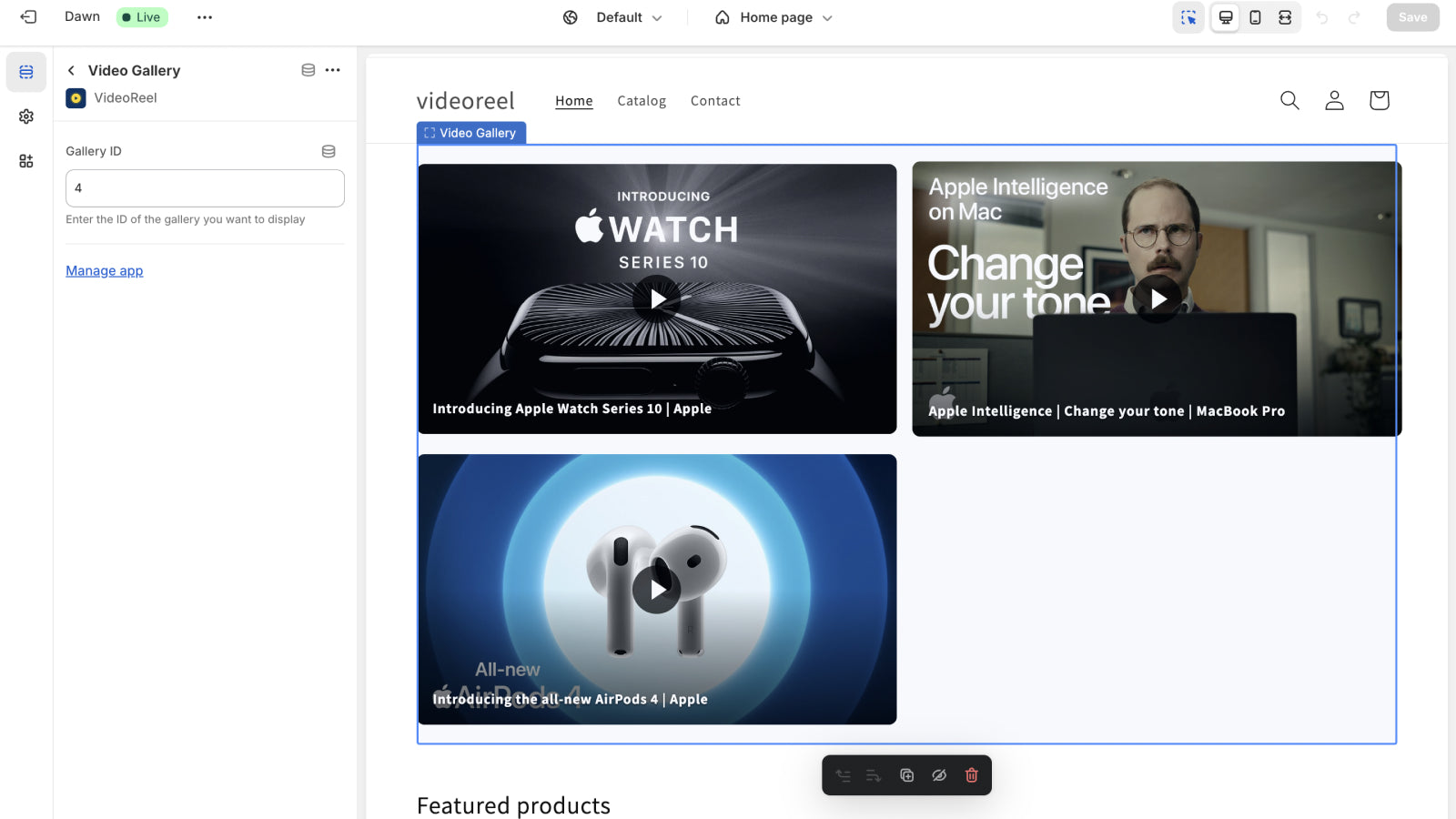 Embed YouTube Gallery or Slider