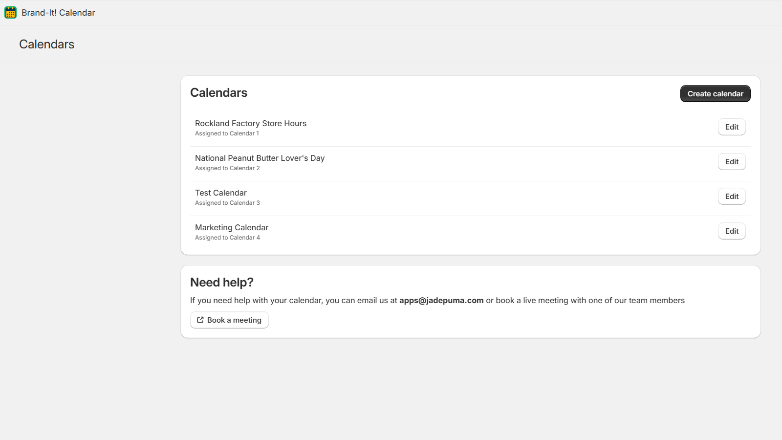 Brand It! Calendar - Homepage