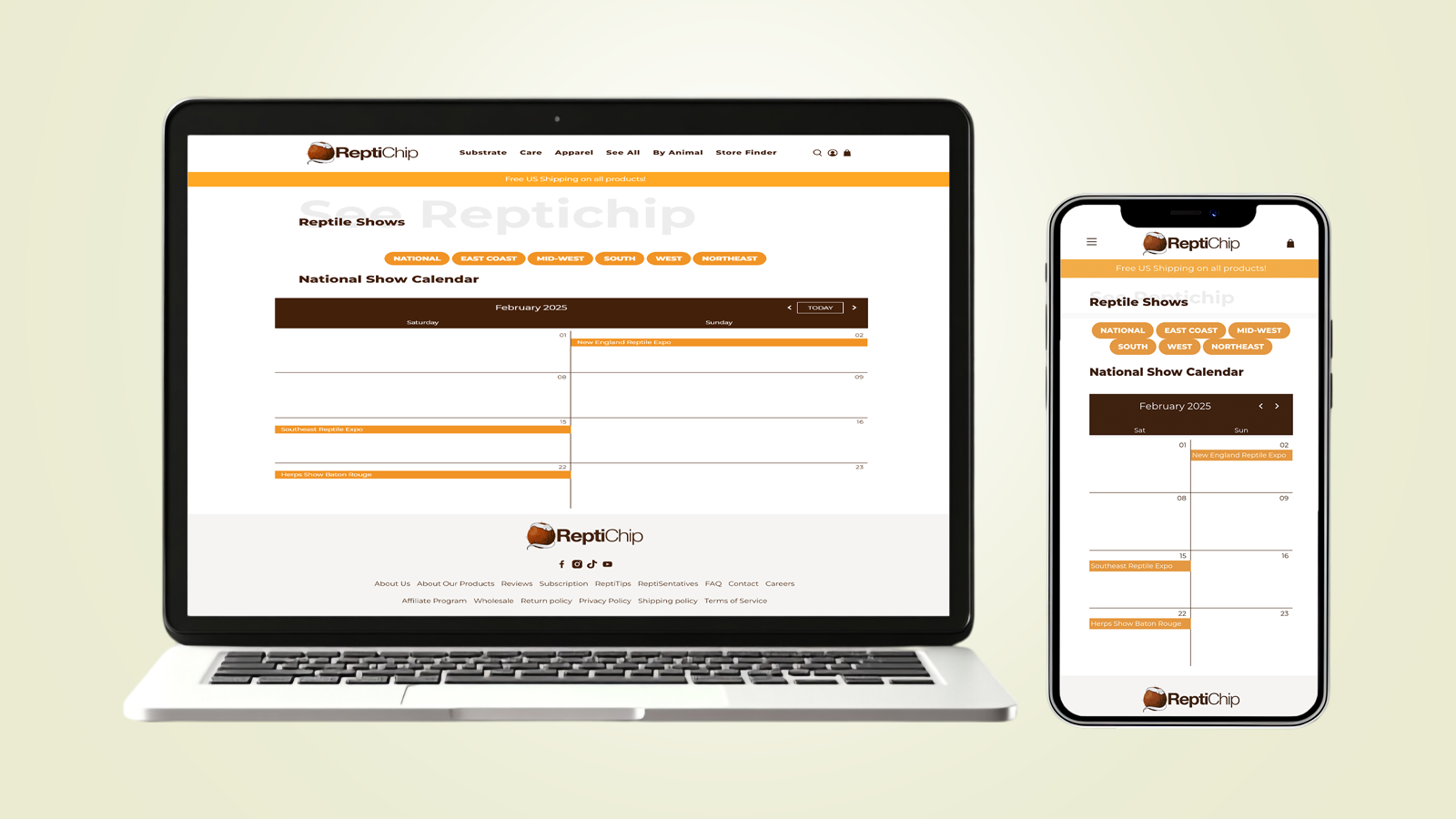 Brand It! Calendar - Calendar showing show dates for events