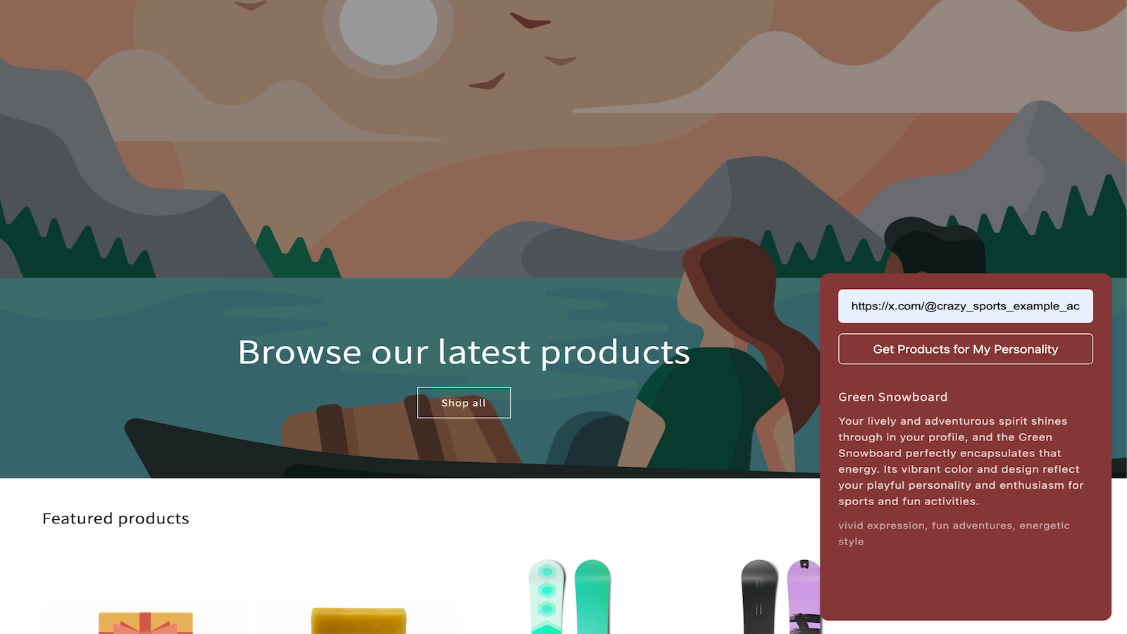 User Receives Deeply Personalized Recommendations