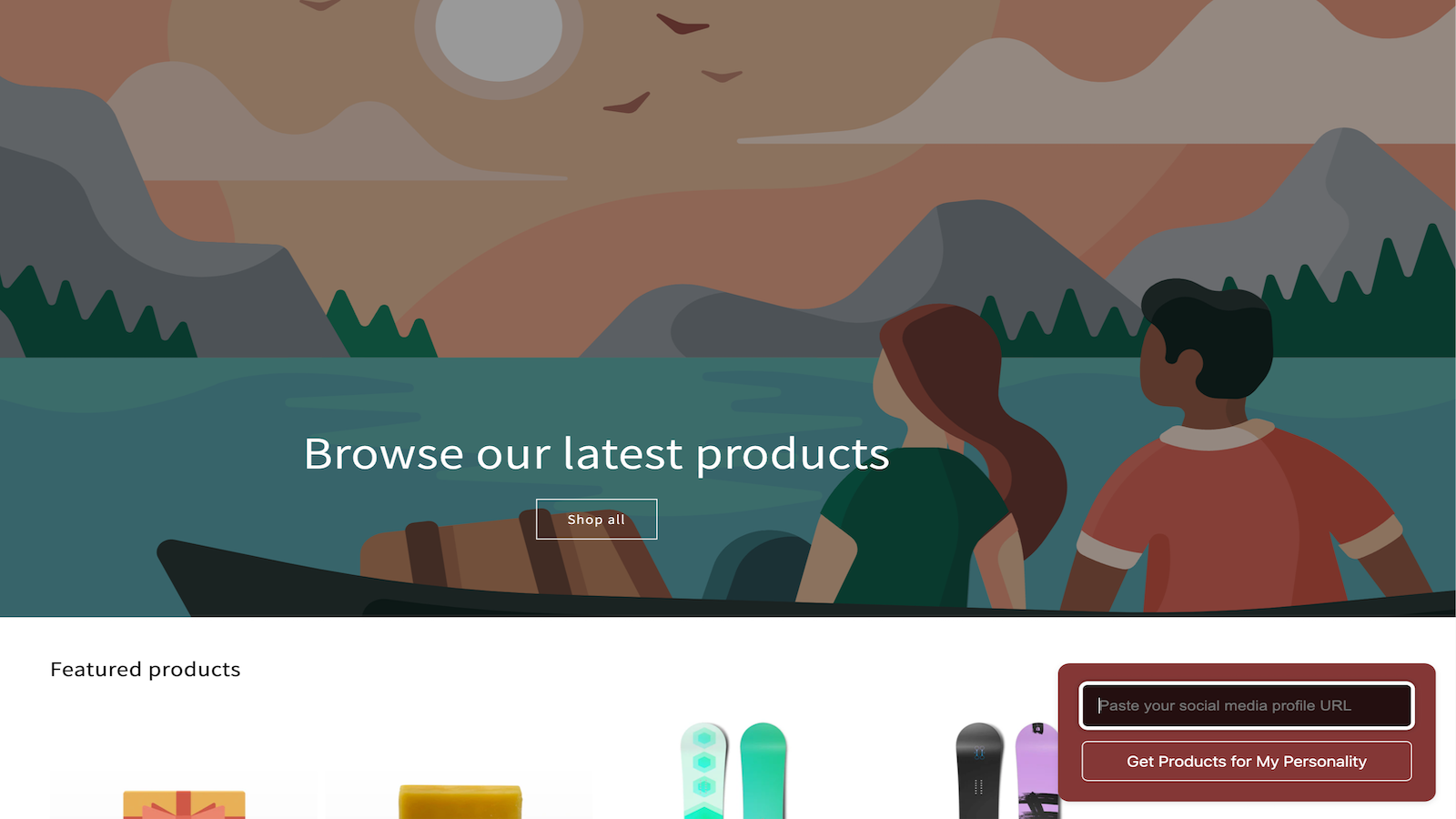 User Inputs Social Link