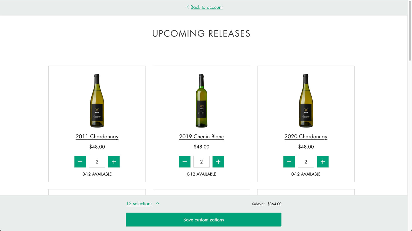 Customize upcoming shipment