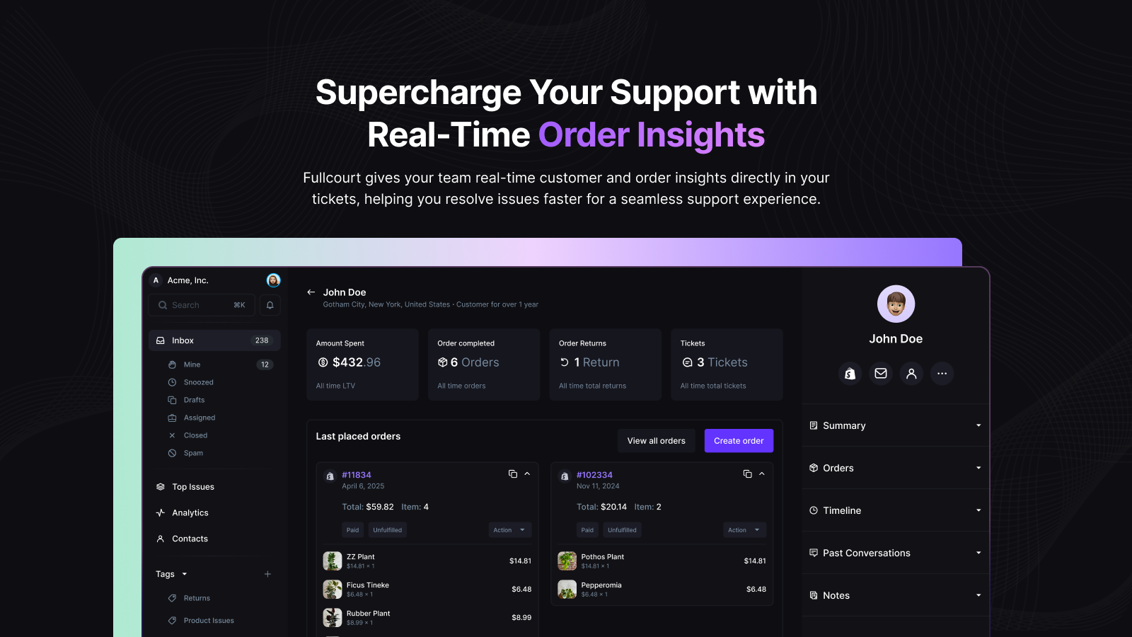 Image of order details screen