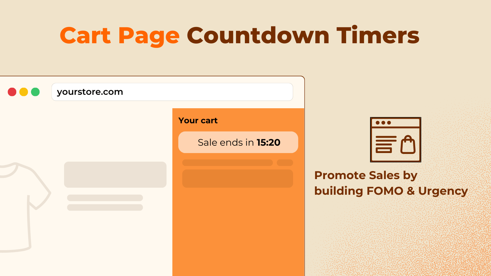 Countdown Timer for Shopify Cart Page to build FOMO and urgency