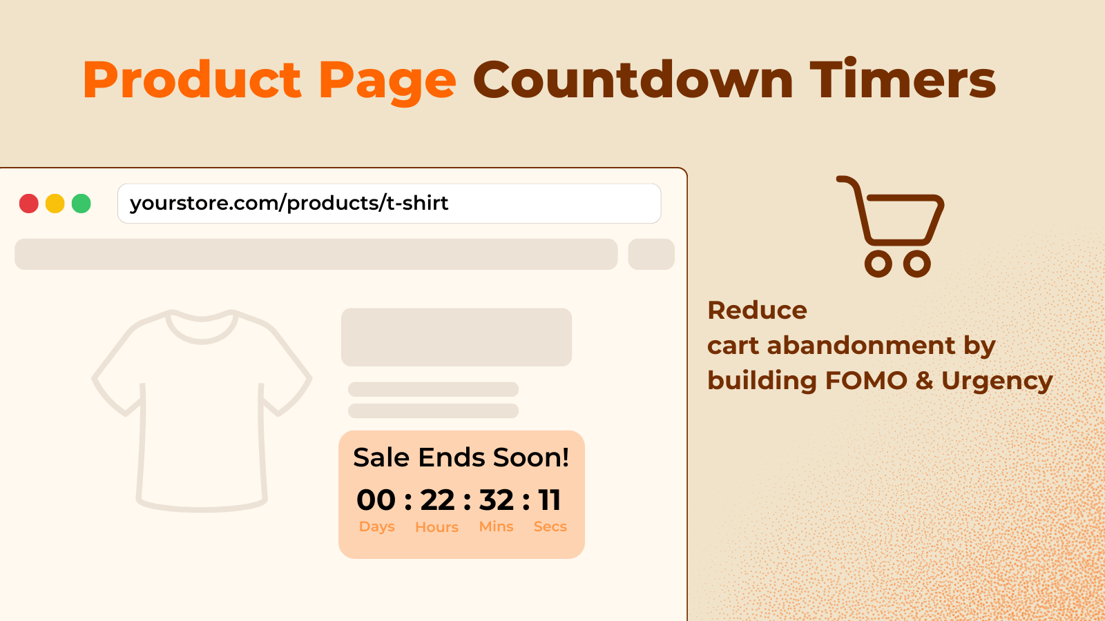 Countdown Timer for Shopify Product Pages to build FOMO and urge