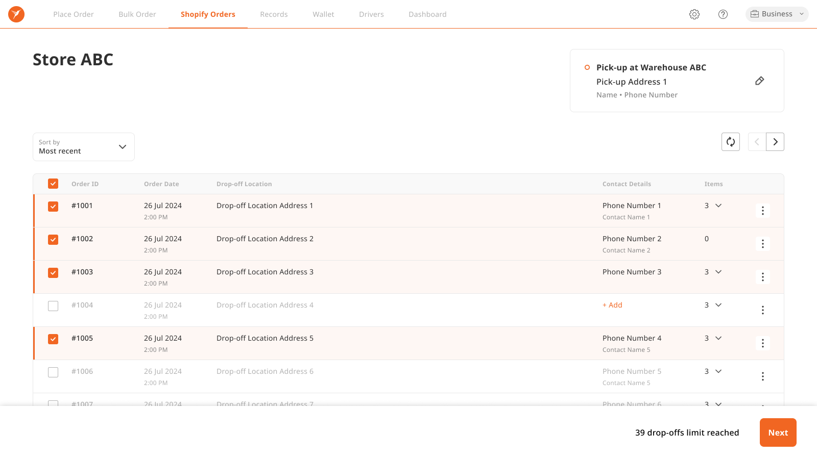Handle offline and online orders on the Lalamove order panel
