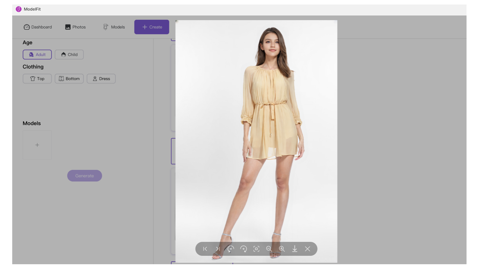 Example of Dress Virtual Try-On Effect