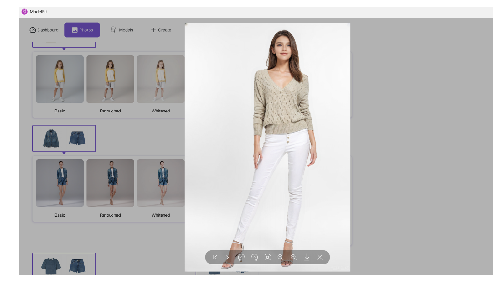Example of Retouched Virtual Try-On Effect