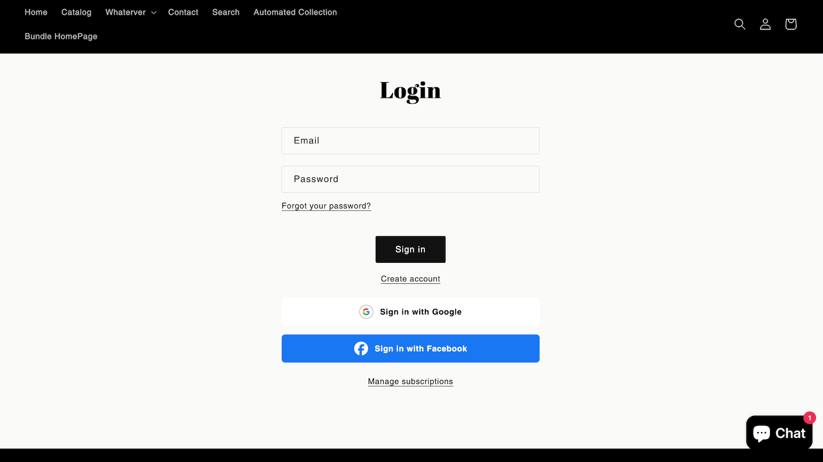 Home page