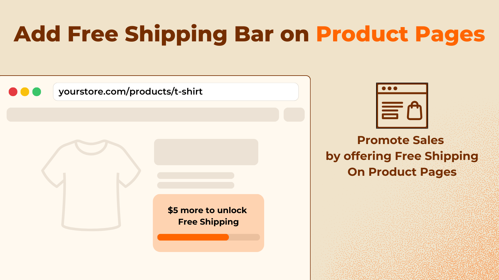 Free Shipping Bar for Shopify Product Pages