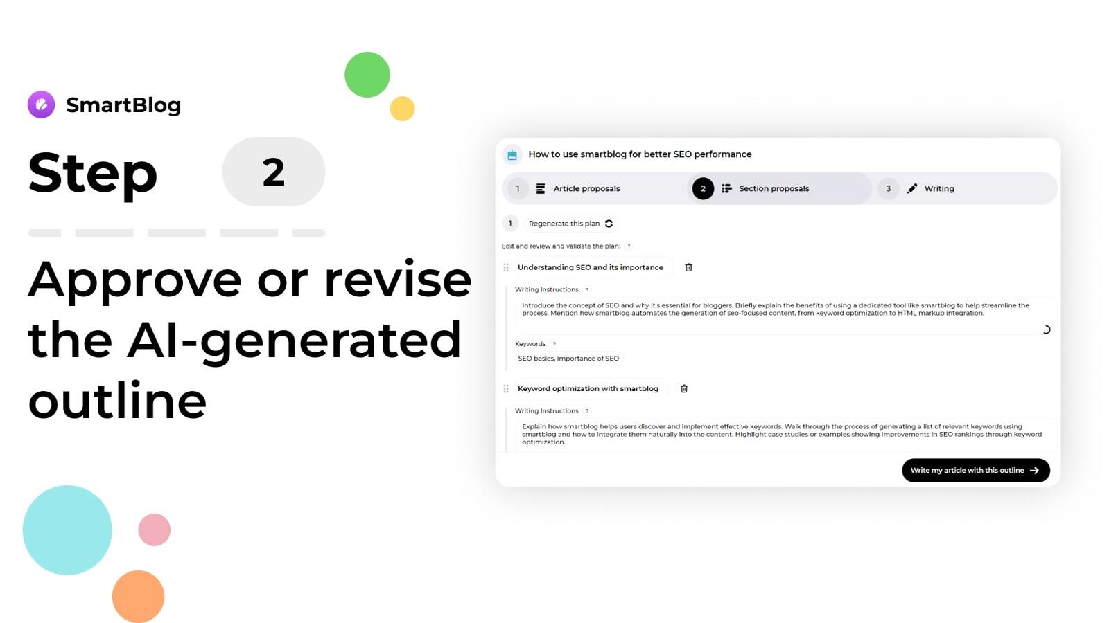 Approve or revise the AI-generated article outline